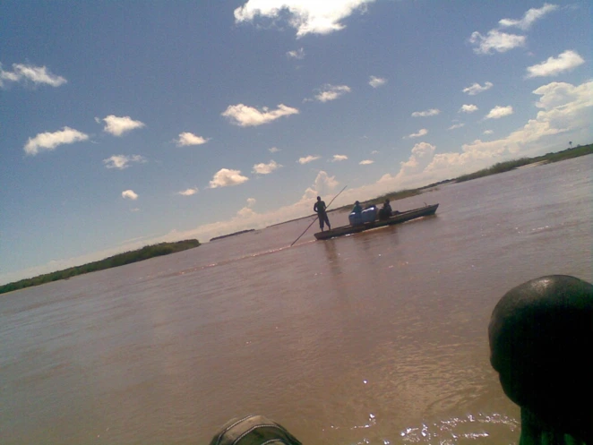 Crossing river Ruvumu Mozambique