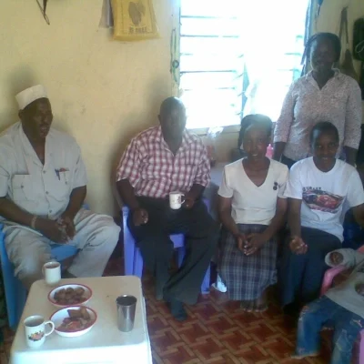 Visiting a family in the field